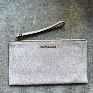 Michael Kors Light Pink Pebbled Wristlet